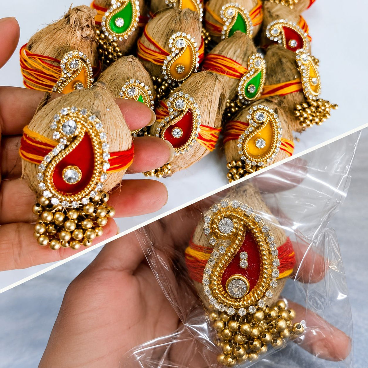 Decorated Puja Coconut (Shringar Nariyal)