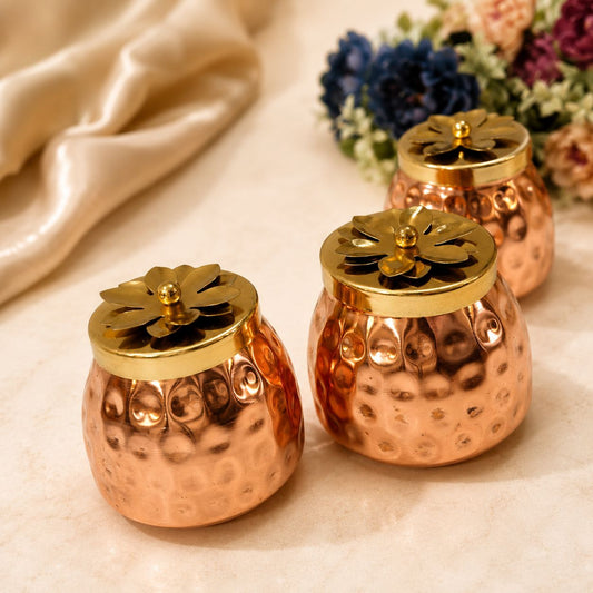 Copper Plated Jars- 4 Inch