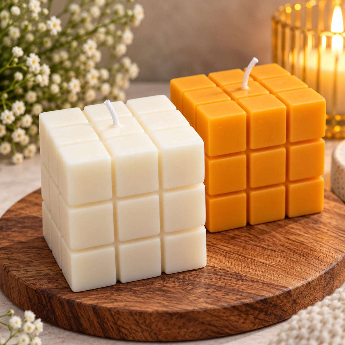Cube Shaped Candle