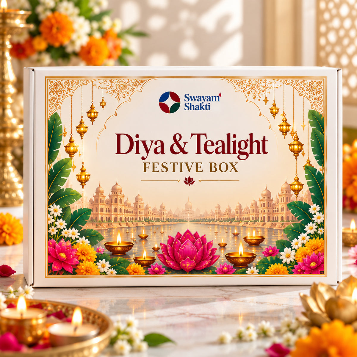 Diya & Tealight Festive Box