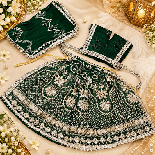 Green Lehnga Choli Poshak (Matarani)