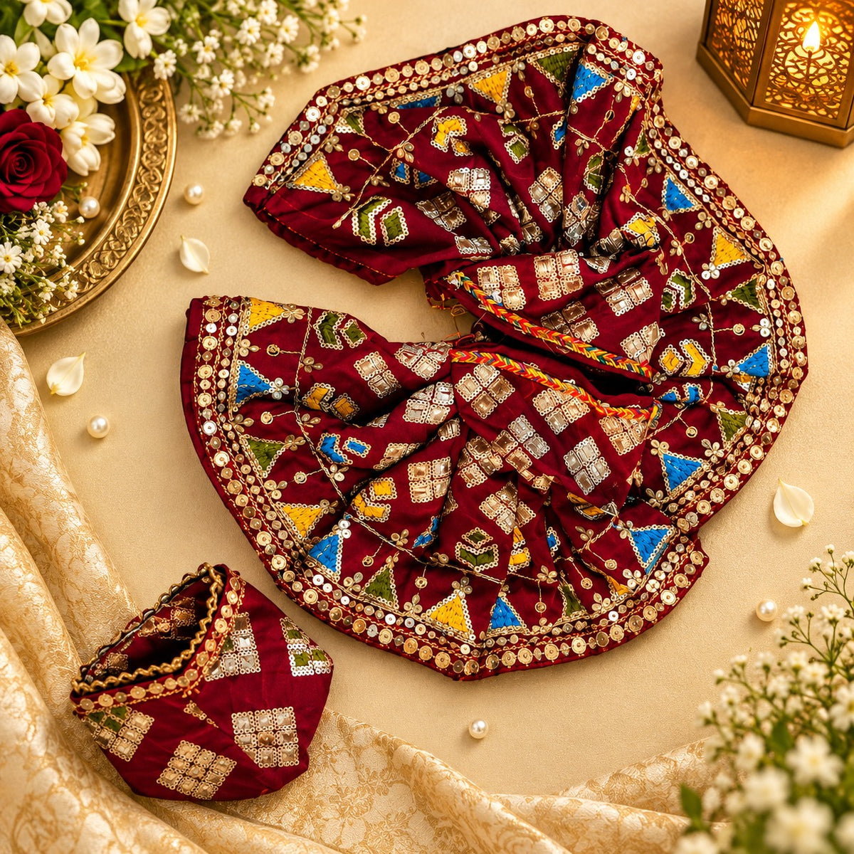 Maroon Gopal Poshak Set
