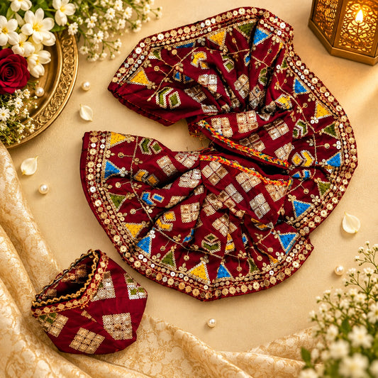 Maroon Gopal Poshak Set