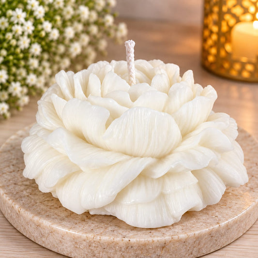 Peony Flower Candle