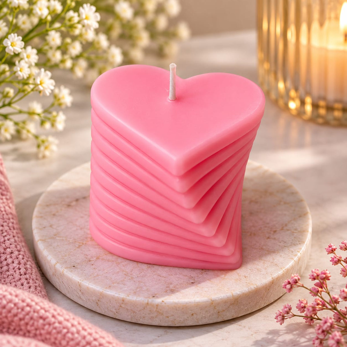 Standing Heart Candle