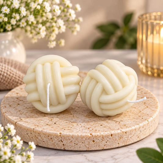 Unique Wool Bun Candle