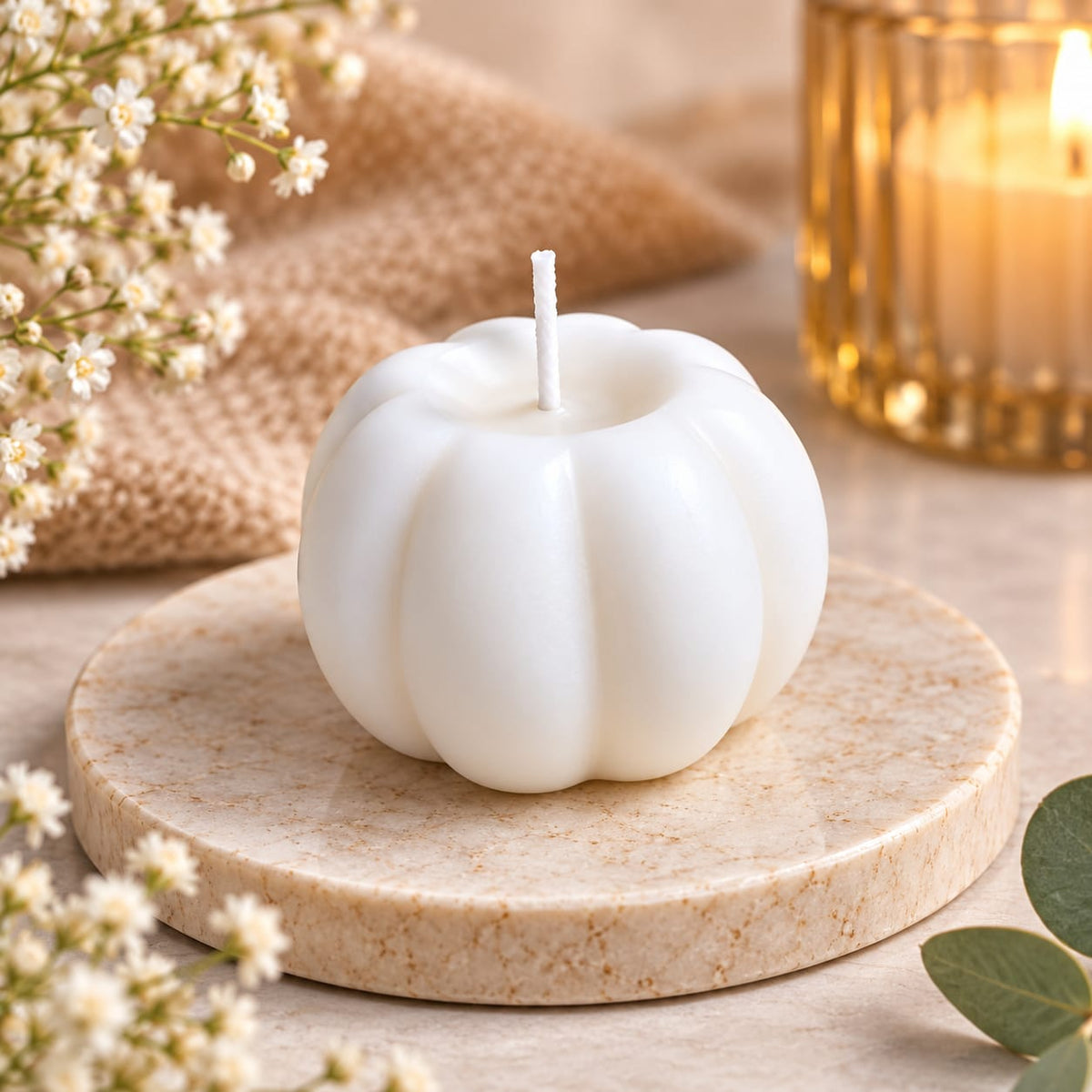 Pumpkin Shaped Candle